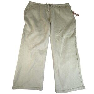 Eddie Bauer Pants Womens 3X Green Vintage Soft Fleece Wide Leg Sweatpants Lounge
